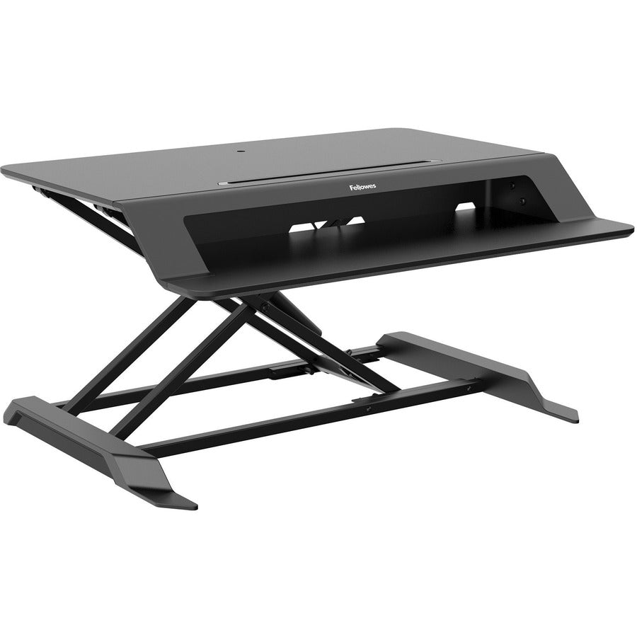 Lotus LT Sit-Stand Workstation, 34.38" x 28.38" x 7.62", Black