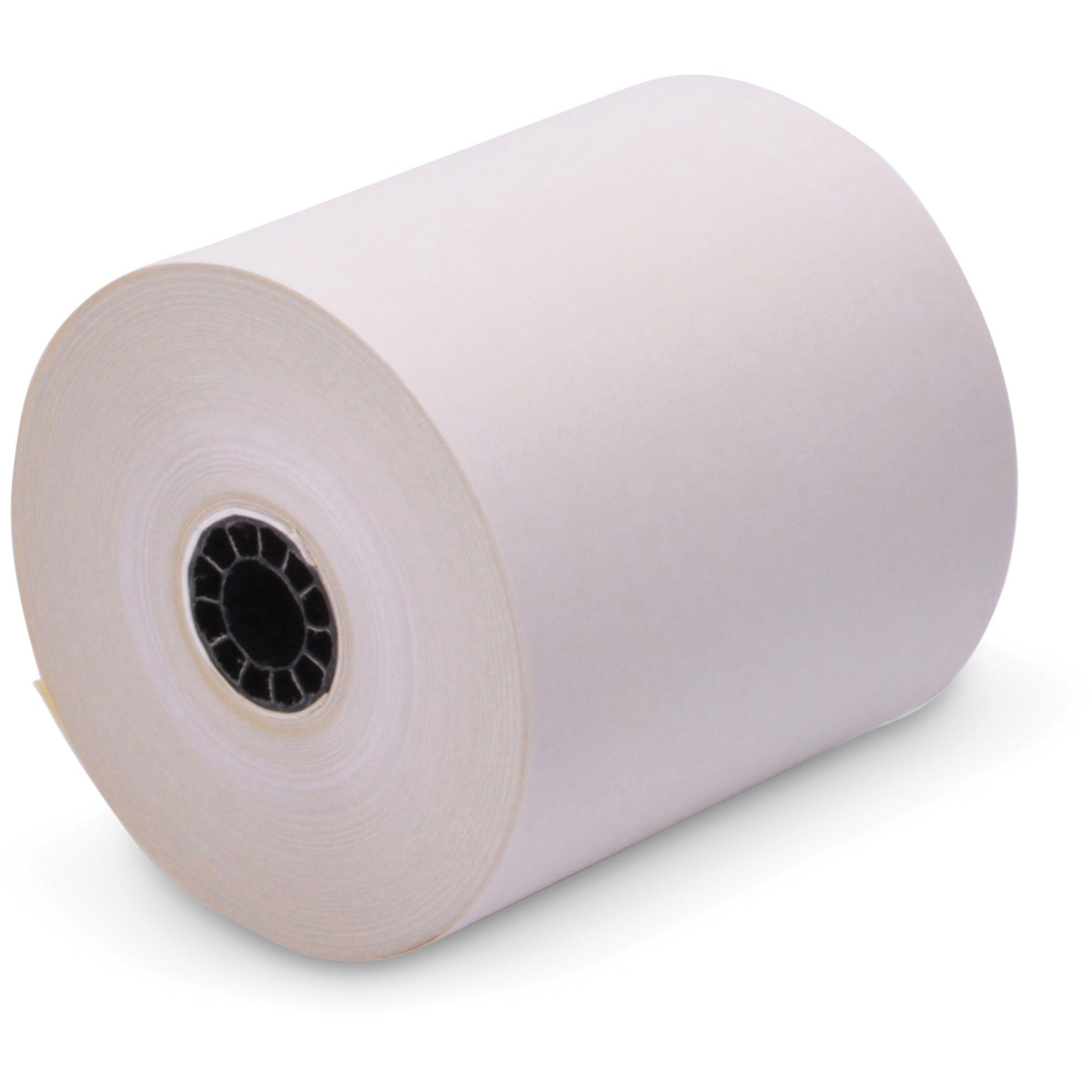 Impact Printing Carbonless Paper Rolls, 3" x 70 ft, White/Canary/Pink, 50/Carton