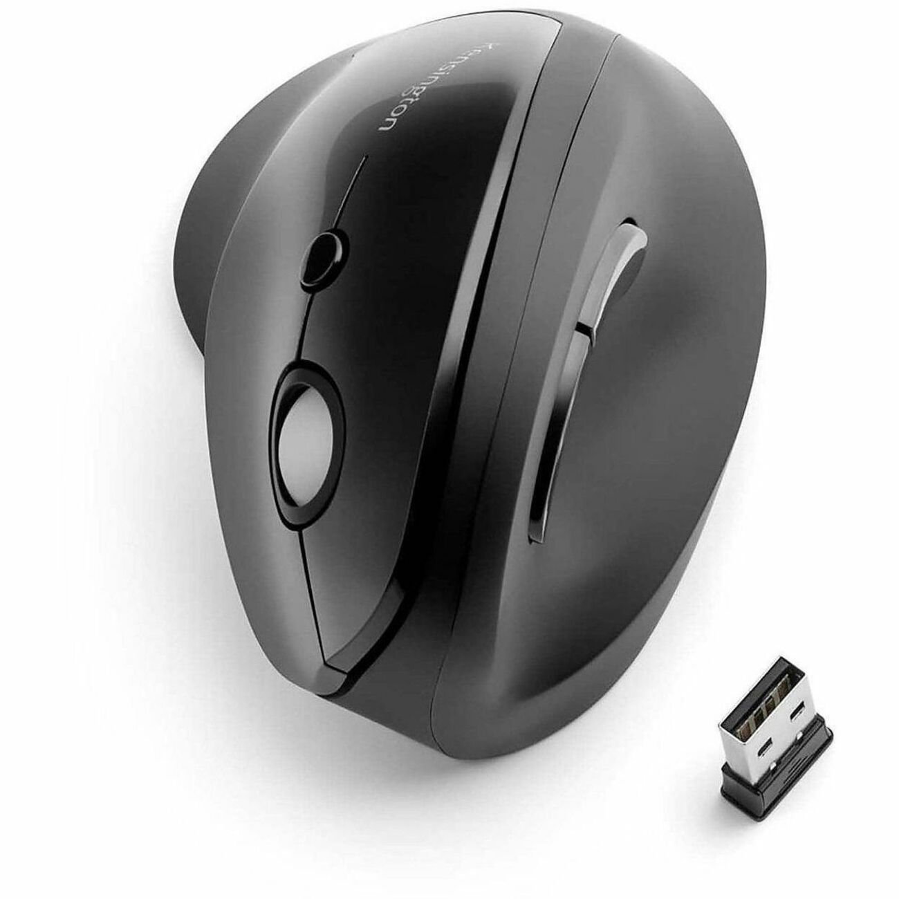 Pro Fit Ergo Vertical Wireless Mouse, 2.4 GHz Frequency/65.62 ft Wireless Range, Right Hand Use, Black