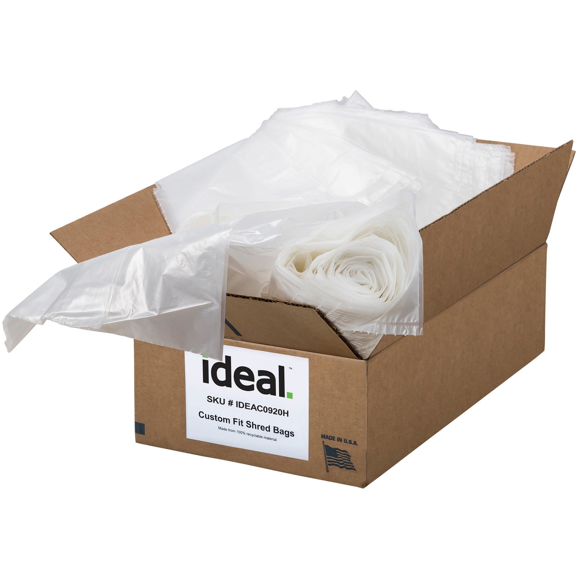ideal. Shredder Bags for shredder models 2503, 2604 & 3104 - 40 gal - 47.5" Height x 33.5" Width - 80/Carton - Plastic