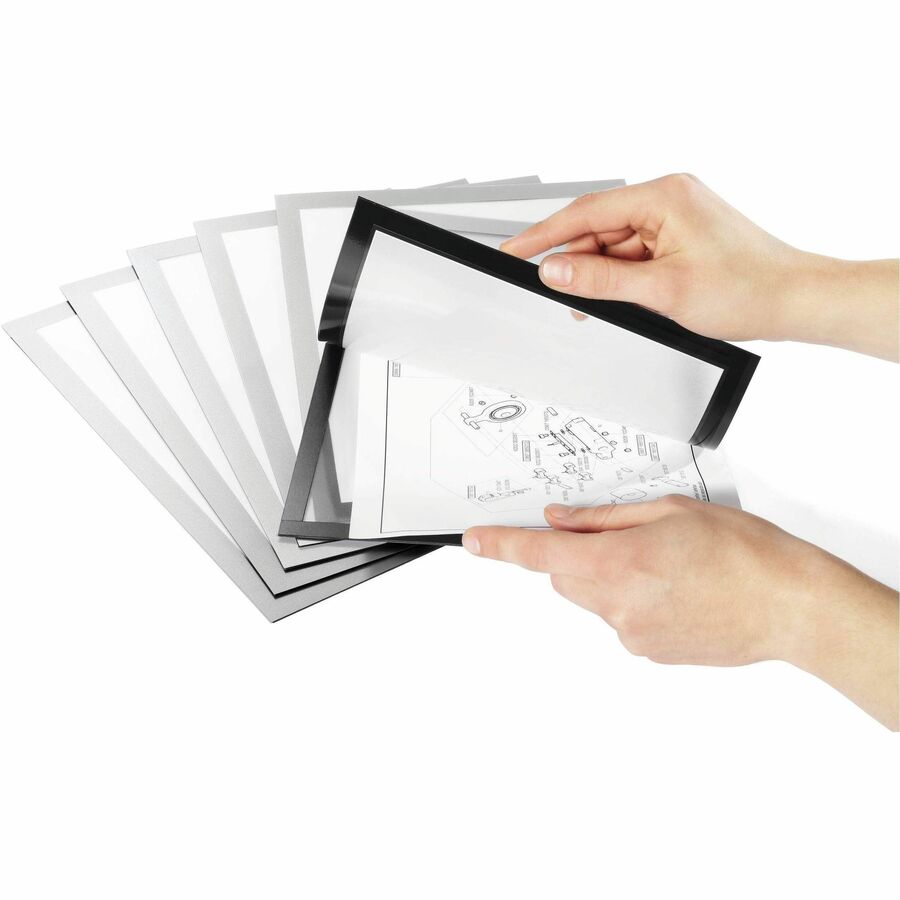 DURAFRAME Magnetic Plus Sign Holder, 8.5 x 11, Silver Frame, 2/Pack