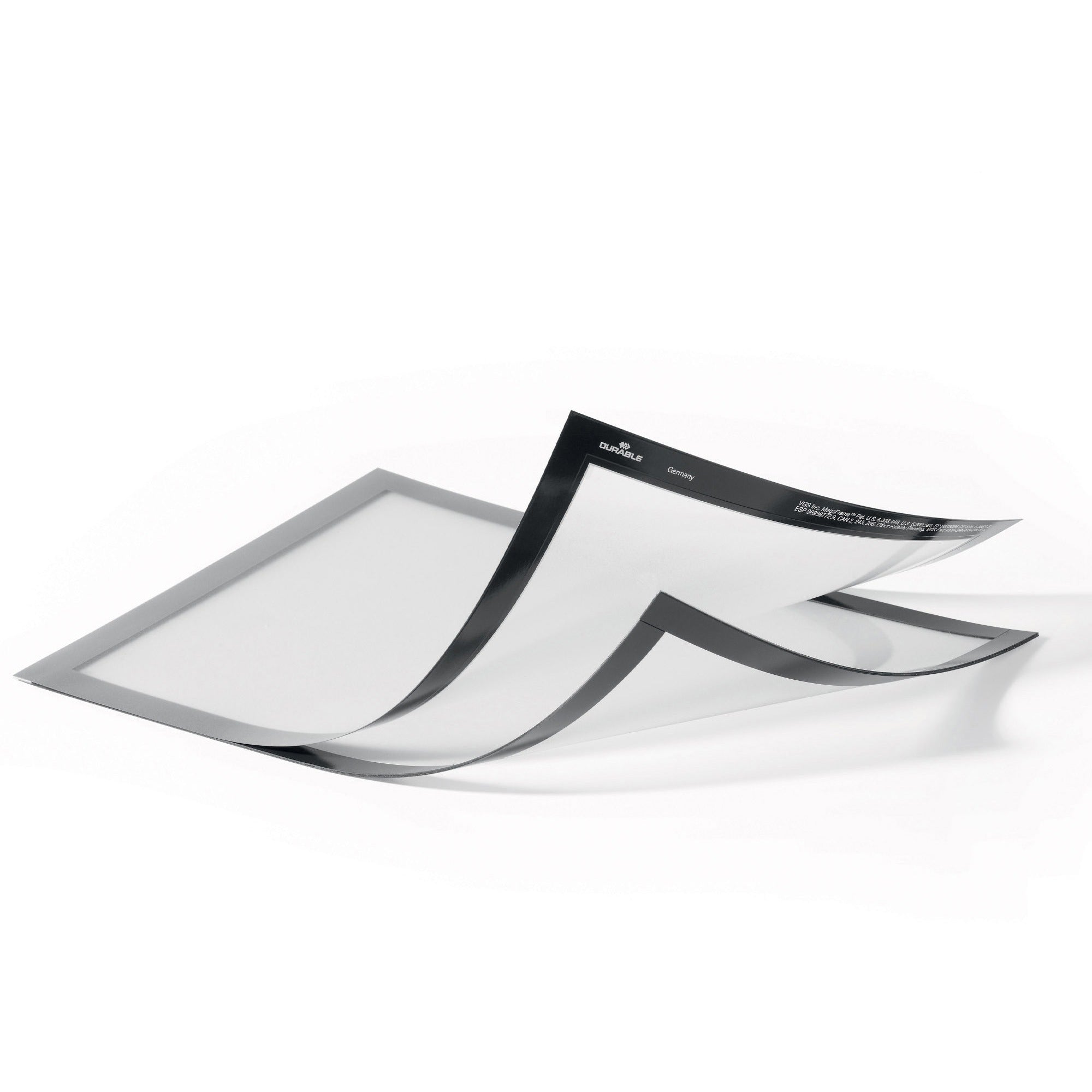 DURAFRAME Magnetic Plus Sign Holder, 8.5 x 11, Silver Frame, 2/Pack