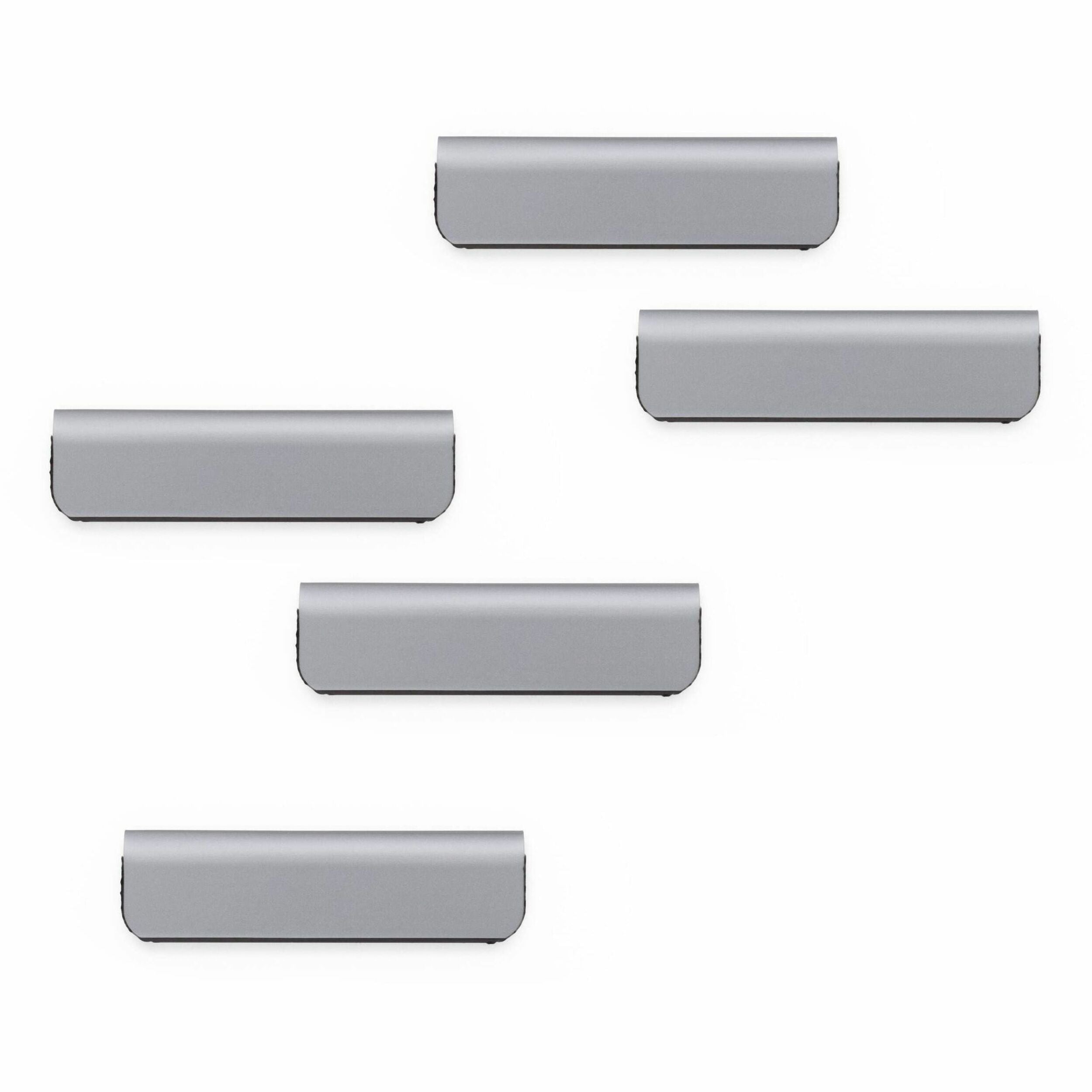 DURABLE DURAFIX Clip - 2.4" Width - for Notes, Door, Reminder, Glass, Refrigerator, Cabinet, Appointment, Reminder - Residue-free, Easy to Use - 5Pack - Silver