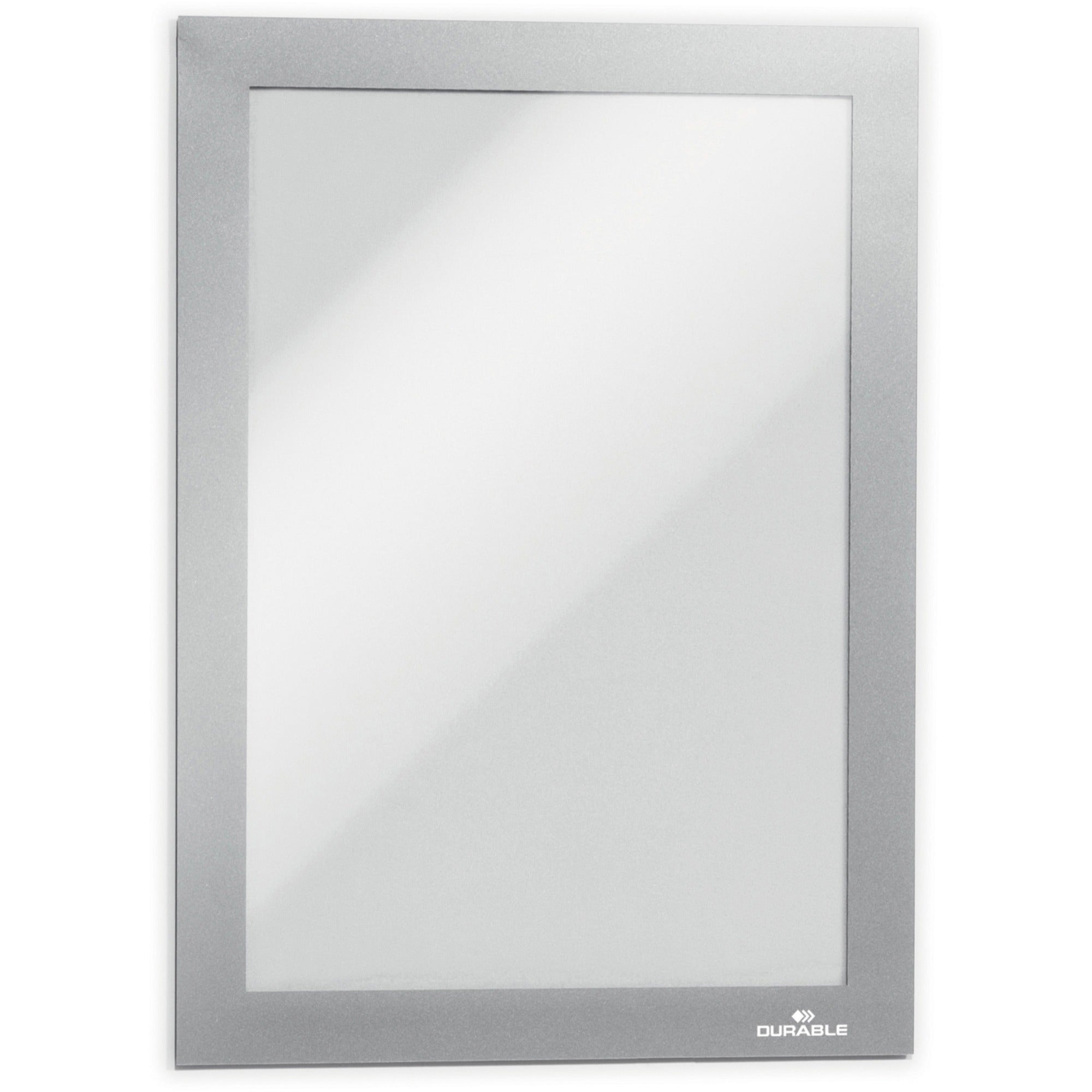durable-duraframe-magnetic-frame-2-pack-550-holding-width-x-850-holding-height-magnetic-anti-glare-four-sided-sturdy-plastic-silver_dbl472123 - 1