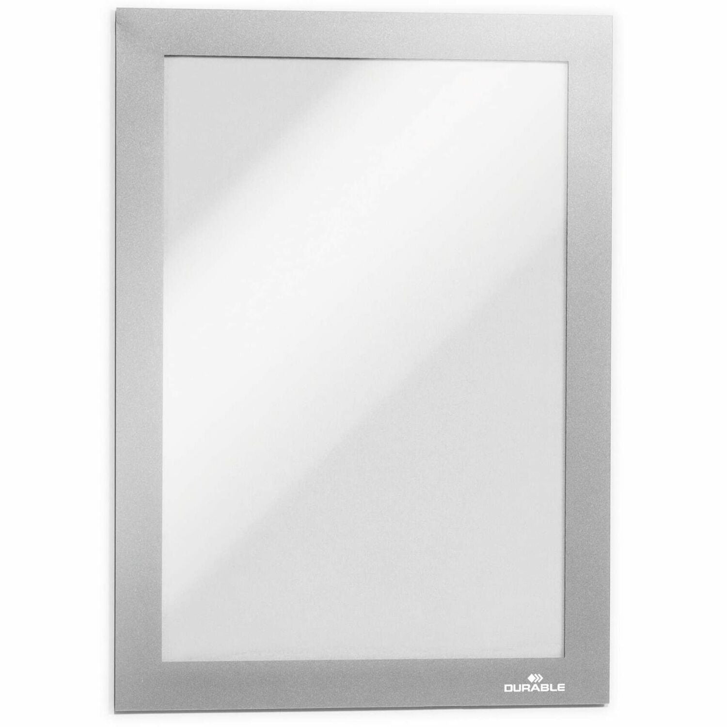 DURABLE DURAFRAME Magnetic Frame - 2 Pack - 5.50" Holding Width x 8.50" Holding Height - Magnetic, Anti-glare, Four Sided, Sturdy - Plastic - Silver