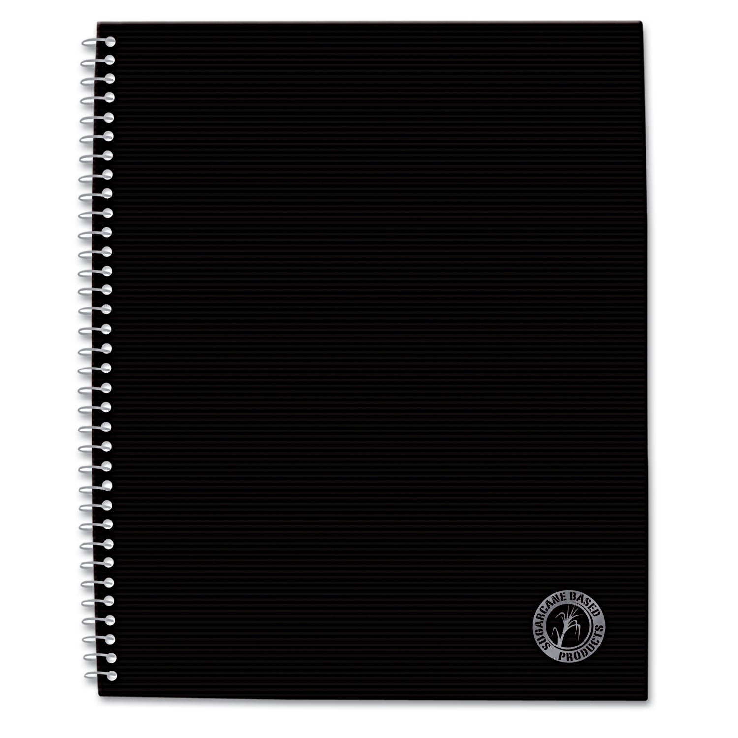 Deluxe Sugarcane Based Notebooks, Coated Bagasse Cover, 1-Subject, Medium/College Rule, Black Cover, (100) 11 x 8.5 Sheets - 