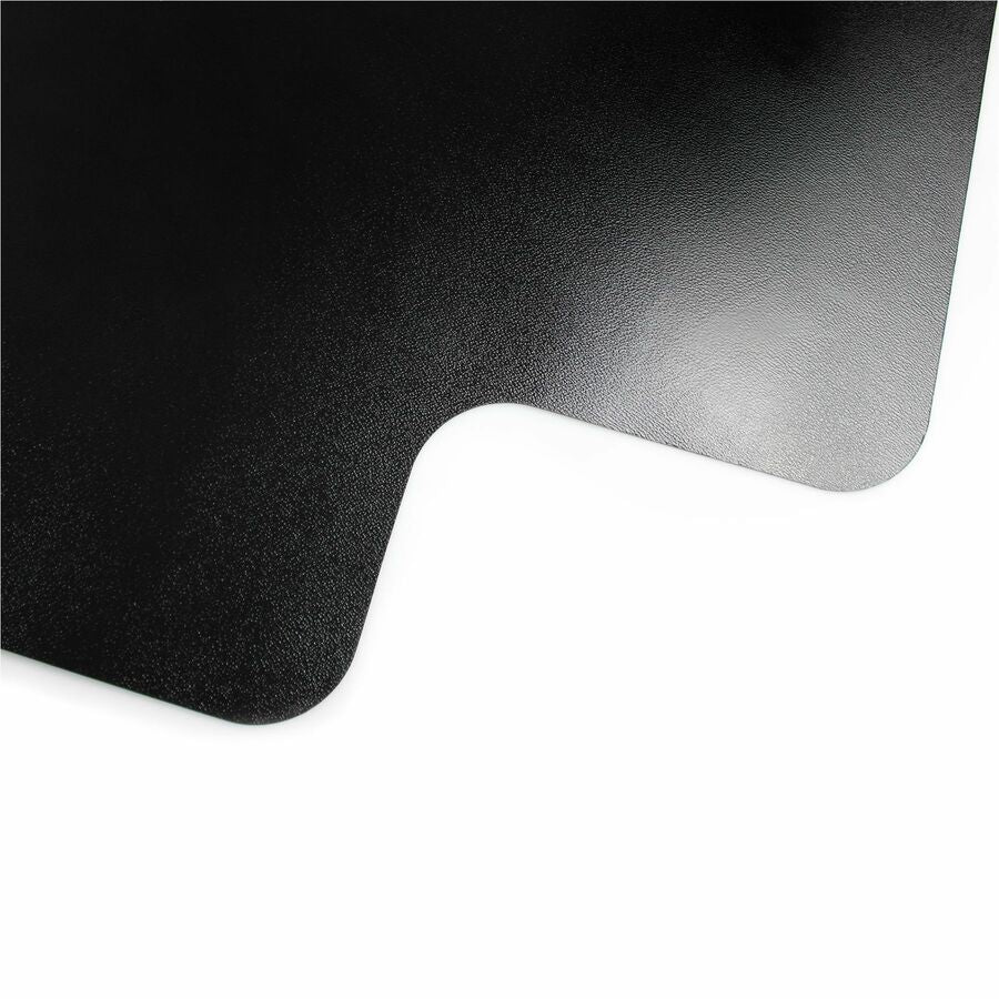 Advantagemat Black Vinyl Lipped Chair Mat for Hard Floor - 36" x 48" - 48" Length x 36" Width x 0.080" Depth x 0.080" Thickness - Lip Size 20" Length x 10" Width - Lipped - Classic - Vinyl, Polyvinyl Chloride (PVC) - Black - 1Each - TAA Complian
