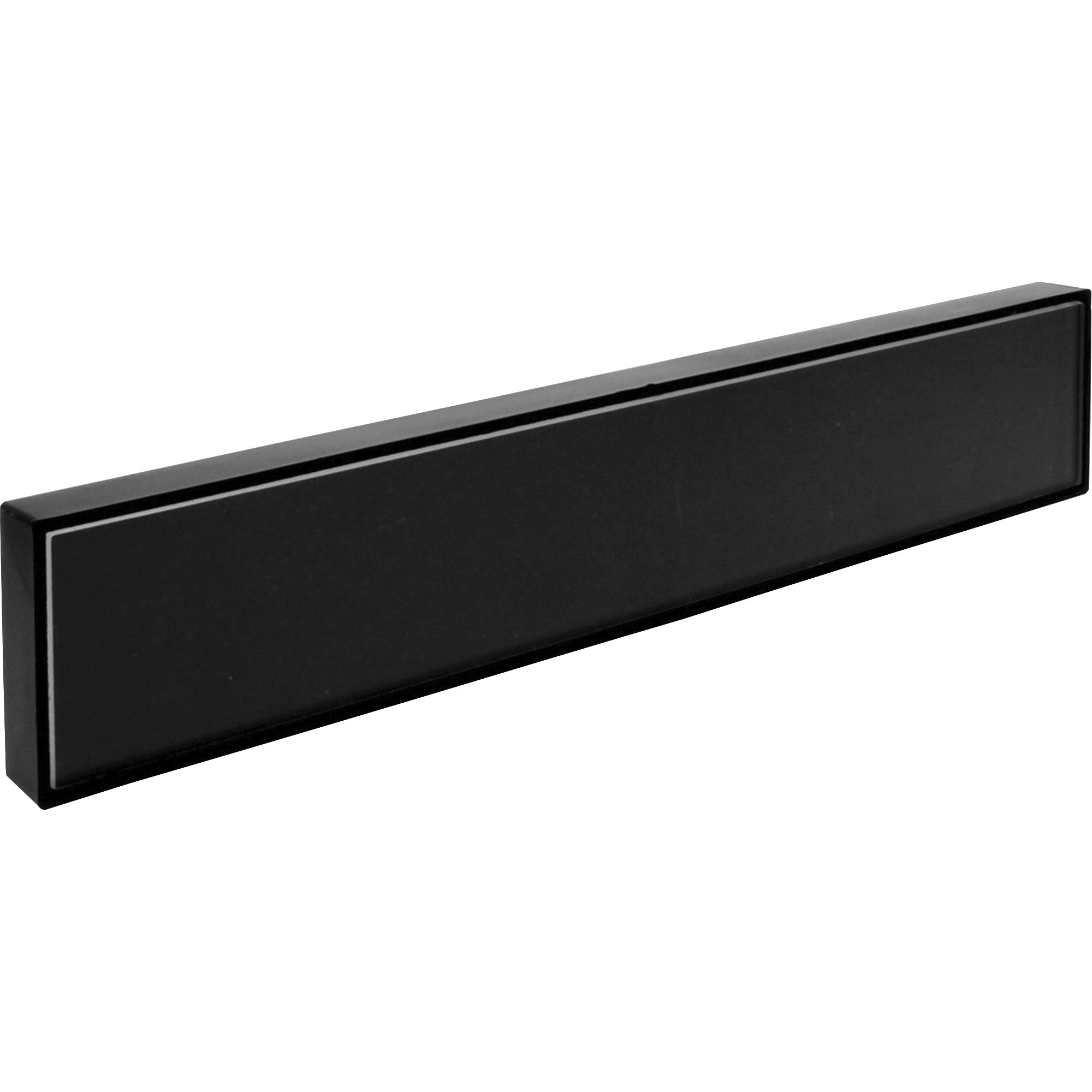 lorell-snap-plate-architectural-sign-1-each-10-width-x-2-height-x-10-depth-rectangular-shape-surface-mountable-easy-readability-injection-molded-easy-to-use-black_llr02646 - 1