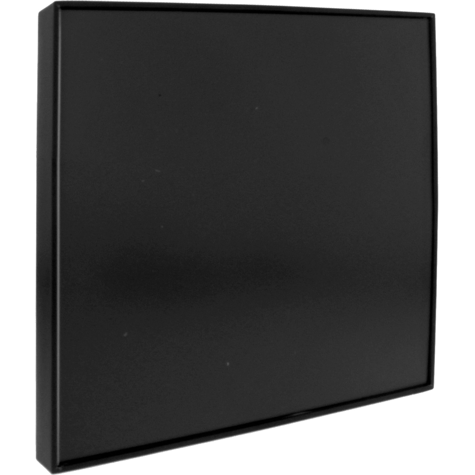 lorell-snap-plate-architectural-sign-1-each-10-width-x-10-height-square-shape-surface-mountable-easy-readability-injection-molded-easy-to-use-plastic-black_llr02652 - 1