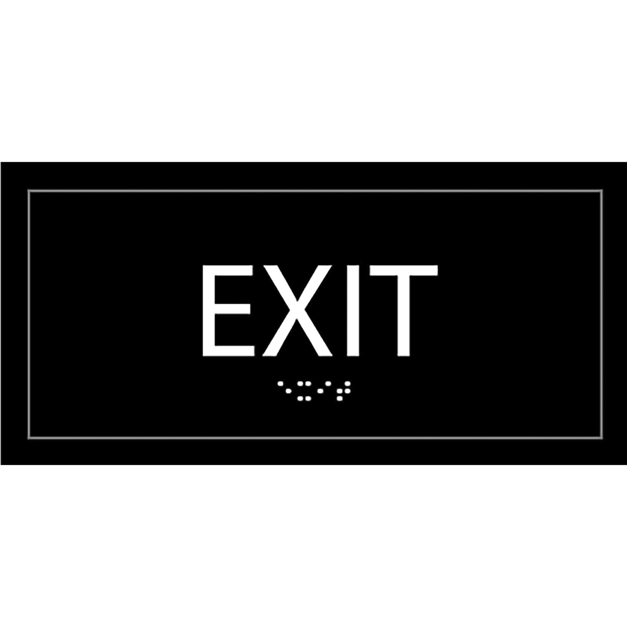 lorell-exit-sign-1-each-4-width-x-8-height-rectangular-shape-surface-mountable-easy-readability-injection-molded-plastic-black_llr02662 - 1