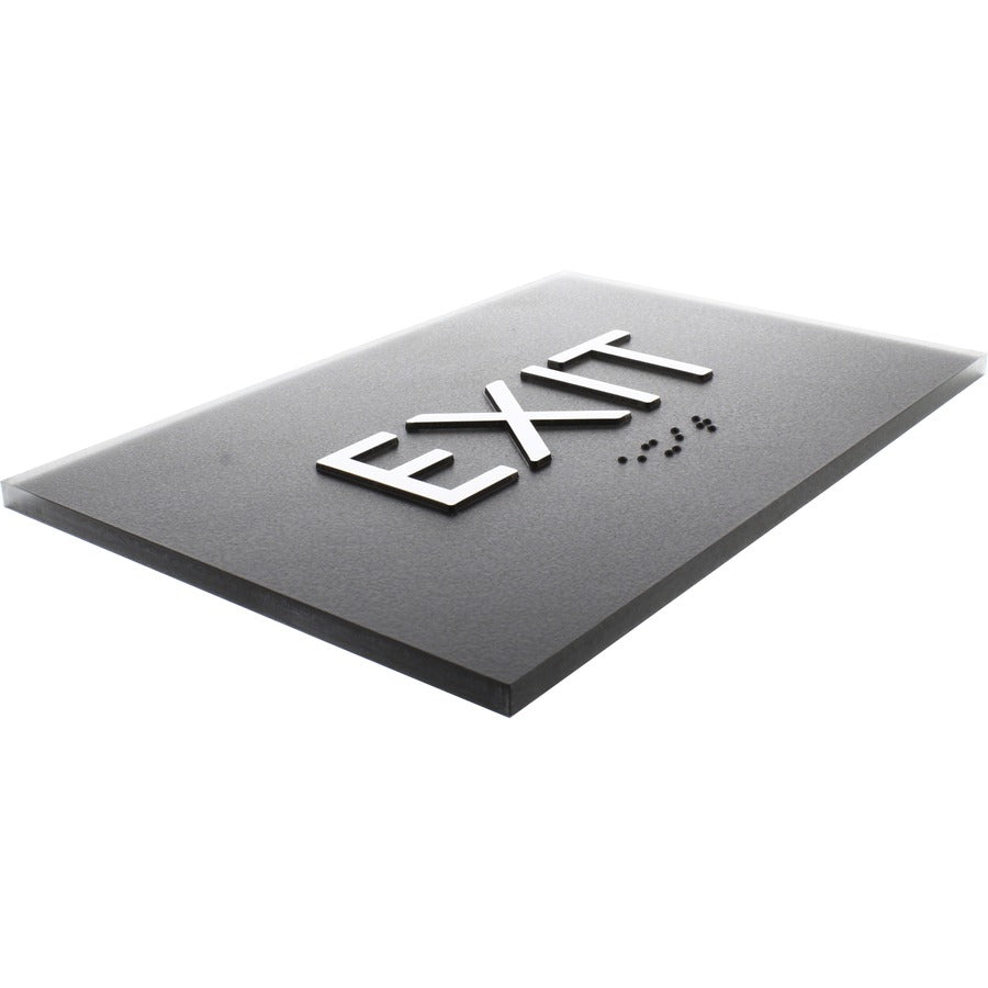 lorell-exit-sign-1-each-45-width-x-68-height-rectangular-shape-easy-readability-braille-plastic-black-black_llr02671 - 6