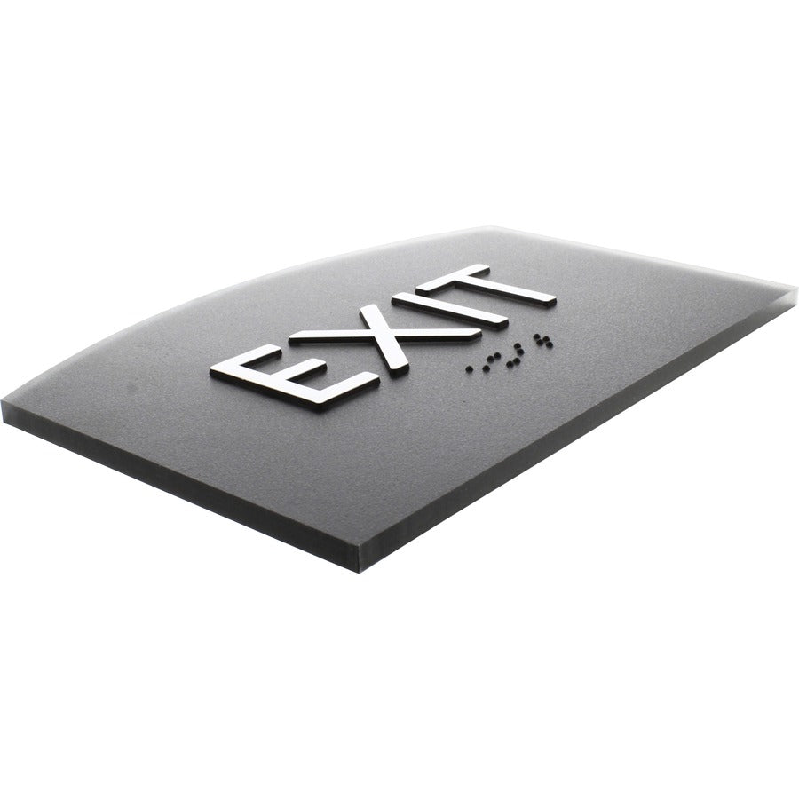 lorell-exit-sign-1-each-45-width-x-68-height-rectangular-shape-easy-readability-braille-plastic-black-black_llr02680 - 6