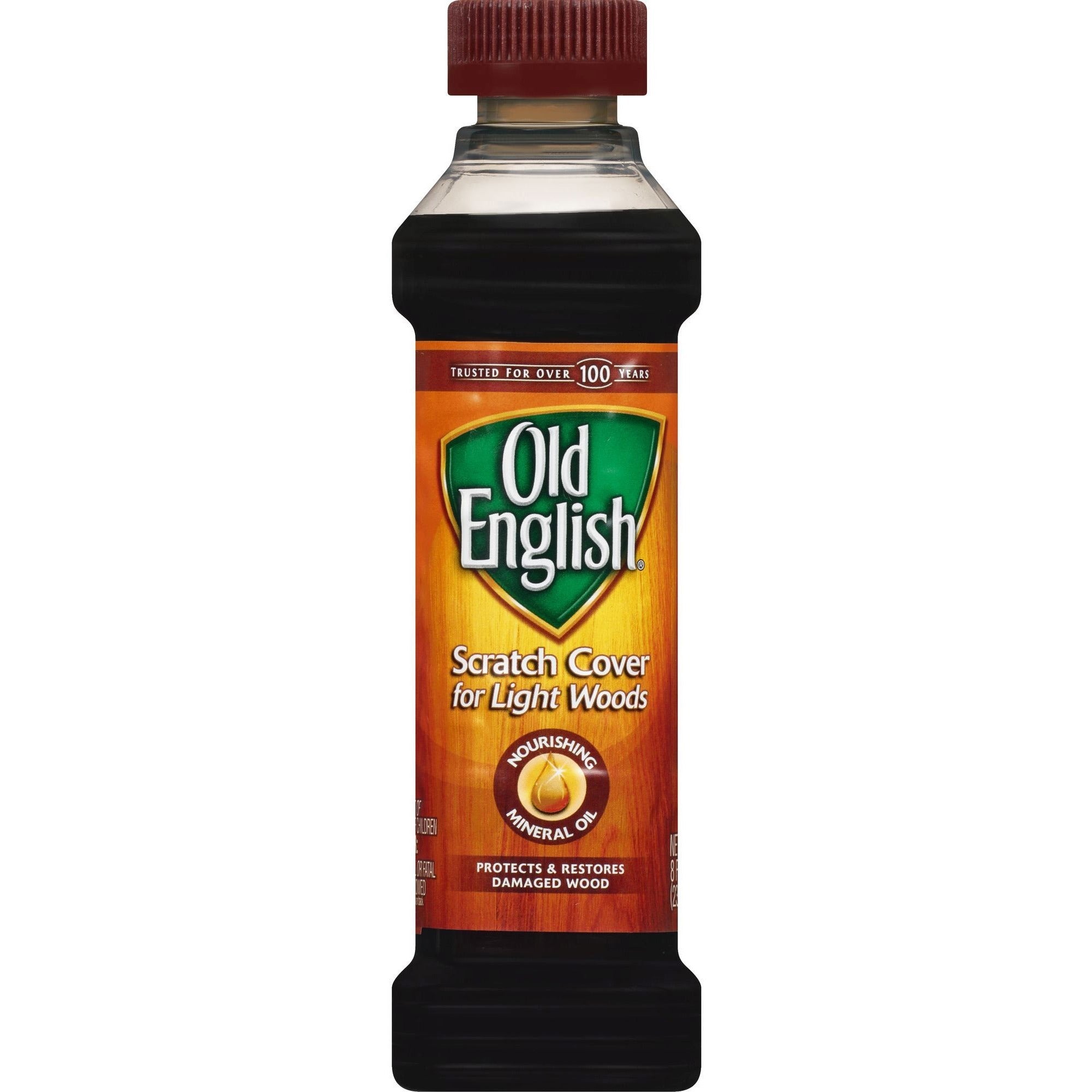 Old English Scratch Cover Polish - 8 fl oz (0.3 quart) - 6 / Carton - Brown