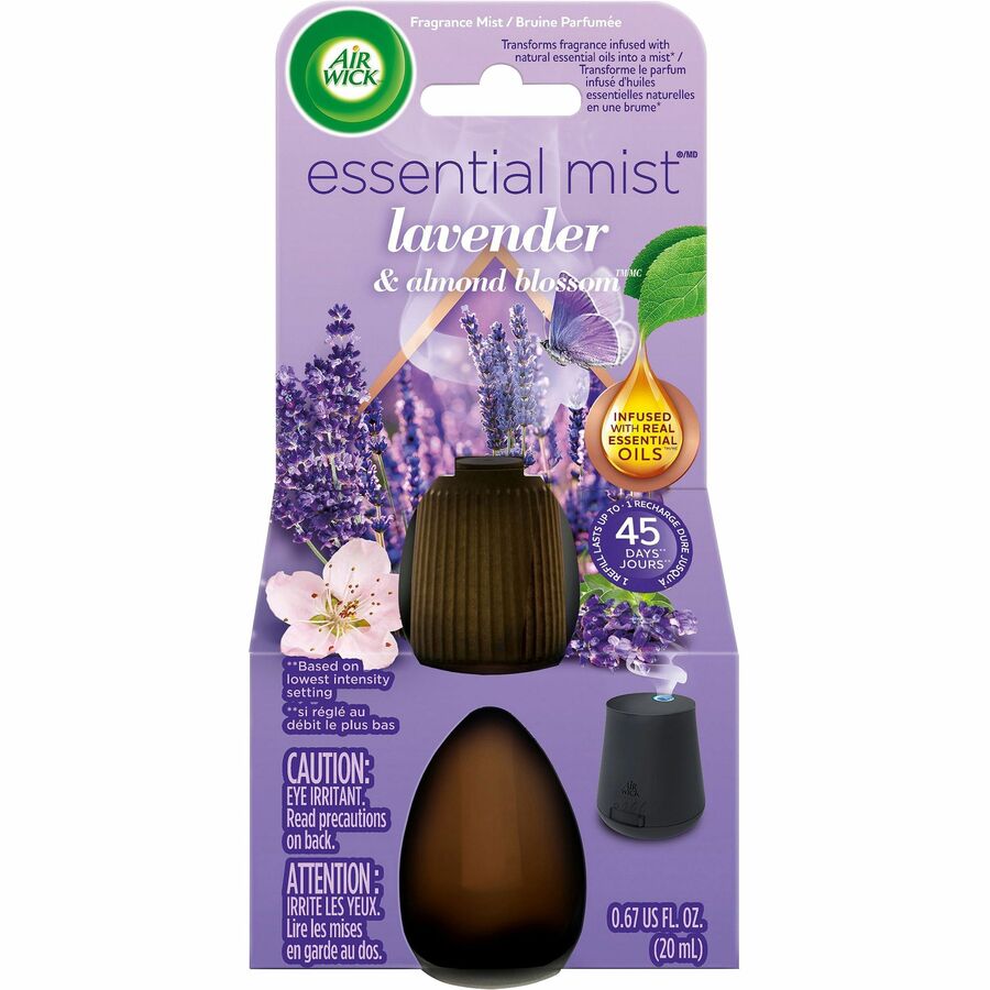 Air Wick Essential Mist Scented Diffuser Oil Refills - Oil - 0.7 fl oz (0 quart) - Lavender & Almond Blossoms - 45 Day - 6 / Carton - Long Lasting - 8