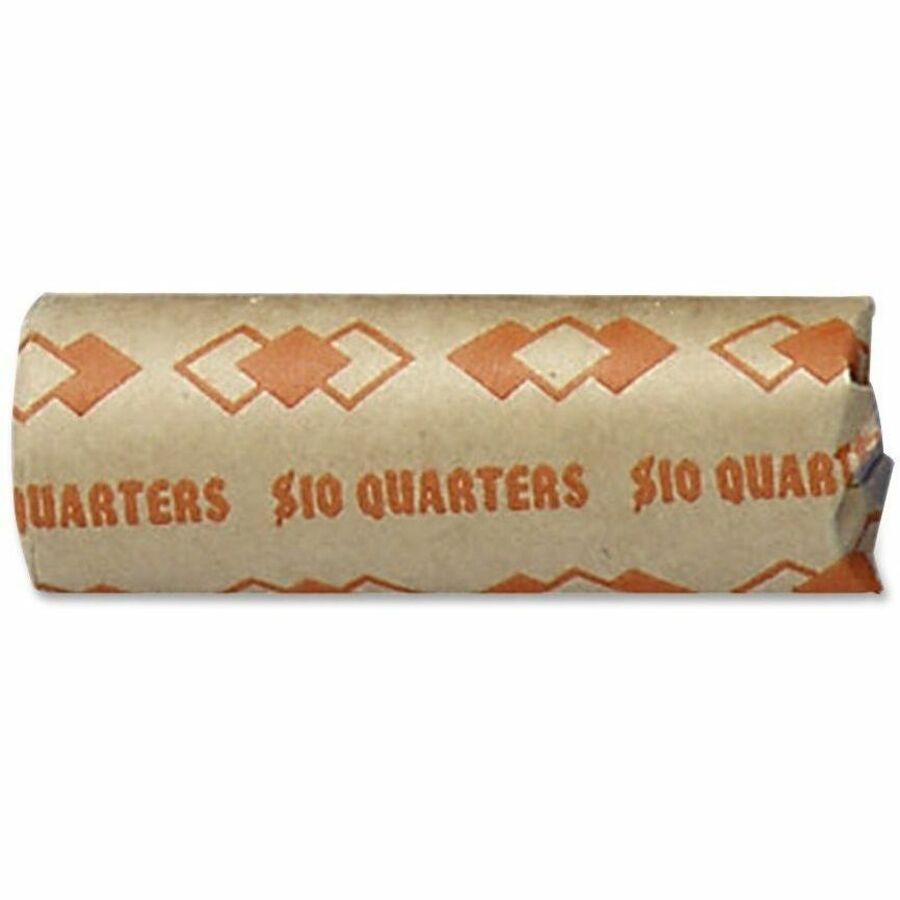 Preformed Tubular Coin Wrappers, Quarters, $10, 1,000 Wrappers/Box