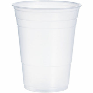 Solo 16 oz Plastic Cold Party Cups - 50.0 / Bag - Round - 20 / Carton - Translucent - Polystyrene - Cold Drink, Party, Soda, Juice, Concession Stand - 1