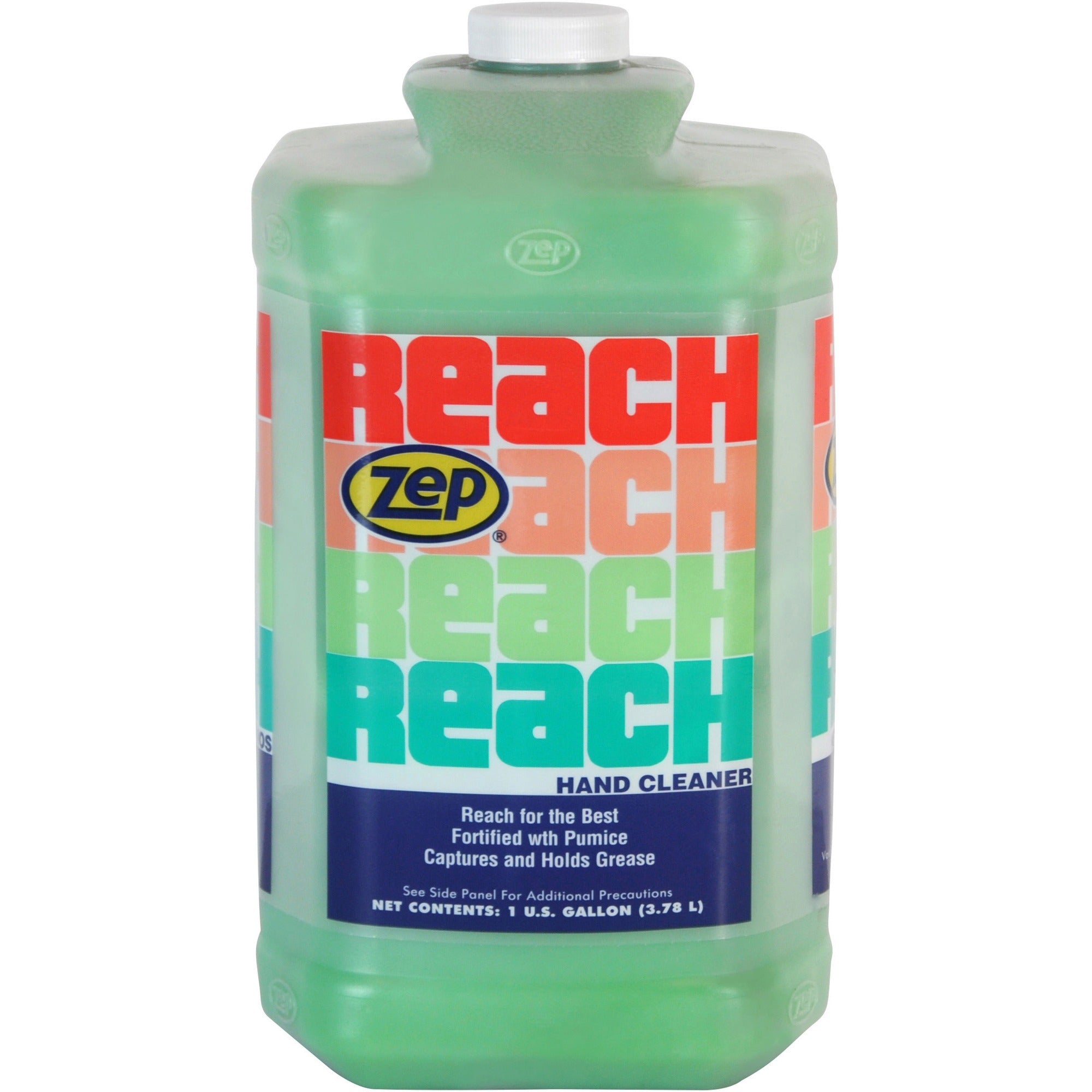 Zep Reach Hand Cleaner - Almond ScentFor - 1 gal (3.8 L) - Grease Remover, Resin Remover, Ink Remover, Tar Remover, Adhesive Remover, Oil Remover, Adhesive Remover, Grease Remover, Asphalt Remover, Oil Remover - Hand - Light Green, Opaque - Phosphate