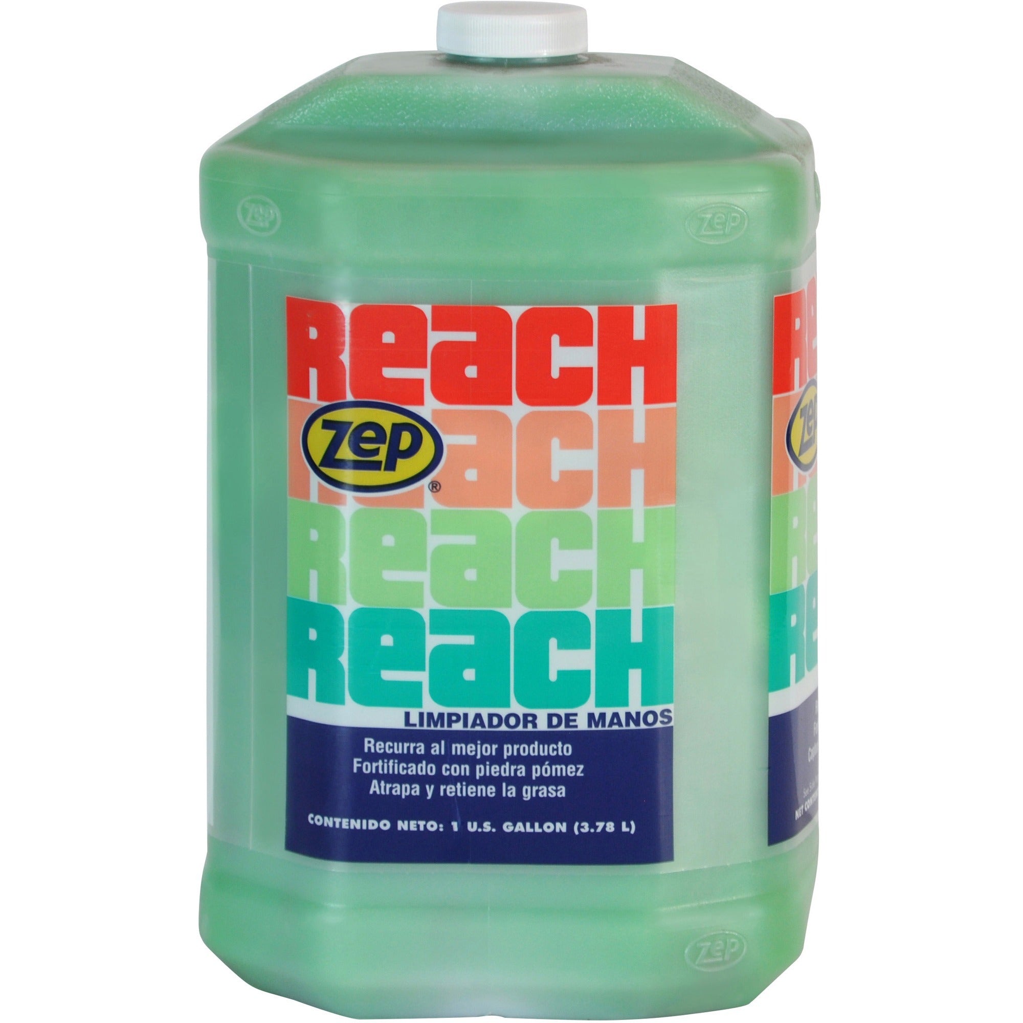 Zep Reach Hand Cleaner - Almond ScentFor - 1 gal (3.8 L) - Grease Remover, Resin Remover, Ink Remover, Tar Remover, Adhesive Remover, Oil Remover, Adhesive Remover, Grease Remover, Asphalt Remover, Oil Remover - Hand - Light Green, Opaque - Phosphate - 2