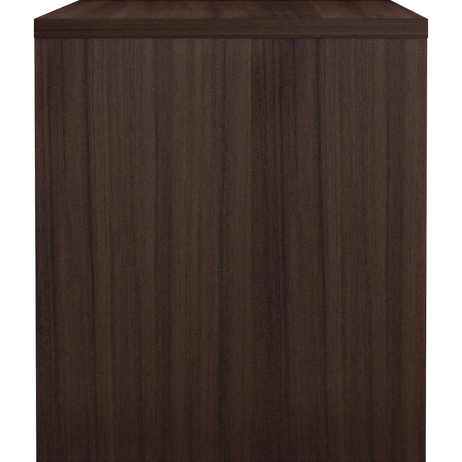 Lorell Essentials Series Wall-Mount Hutch - 36" x 15"17" , 1" Bottom Panel, 1" Side Panel, 0.6" Back Panel - Band Edge - Material: Laminate - Finish: Espresso Laminate