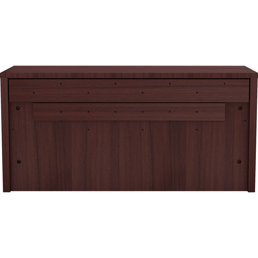 Lorell Essentials Series Wall-Mount Hutch - 36" x 15"17" , 1" Bottom Panel, 1" Side Panel, 0.6" Back Panel - Band Edge - Material: Laminate - Finish: Espresso Laminate