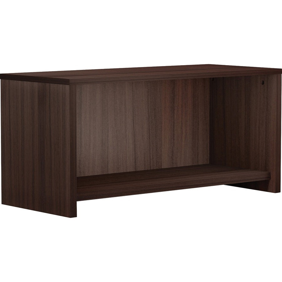 Lorell Essentials Series Wall-Mount Hutch - 36" x 15"17" , 1" Bottom Panel, 1" Side Panel, 0.6" Back Panel - Band Edge - Material: Laminate - Finish: Espresso Laminate