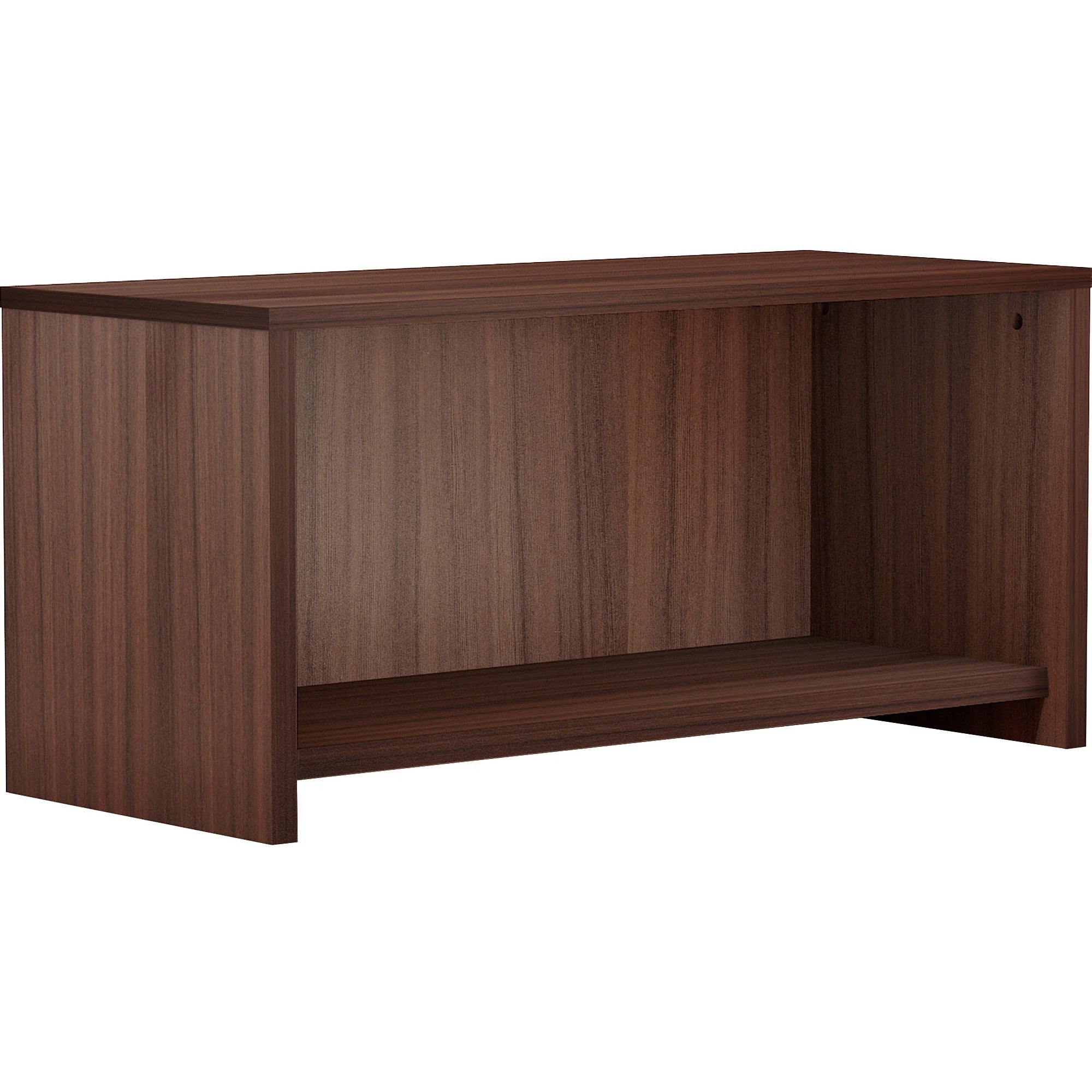 Lorell Essentials Series Wall-Mount Hutch - 36" x 15"17" , 1" Bottom Panel, 1" Side Panel, 0.6" Back Panel - Band Edge - Material: Laminate - Finish: Espresso Laminate