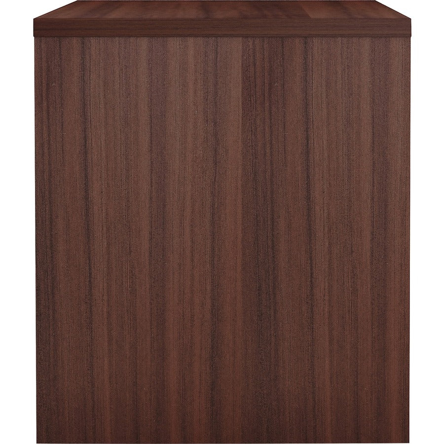 Lorell Essentials Series Wall-Mount Hutch - 36" x 15"17" , 1" Bottom Panel, 1" Side Panel, 0.6" Back Panel - Band Edge - Material: Laminate - Finish: Espresso Laminate