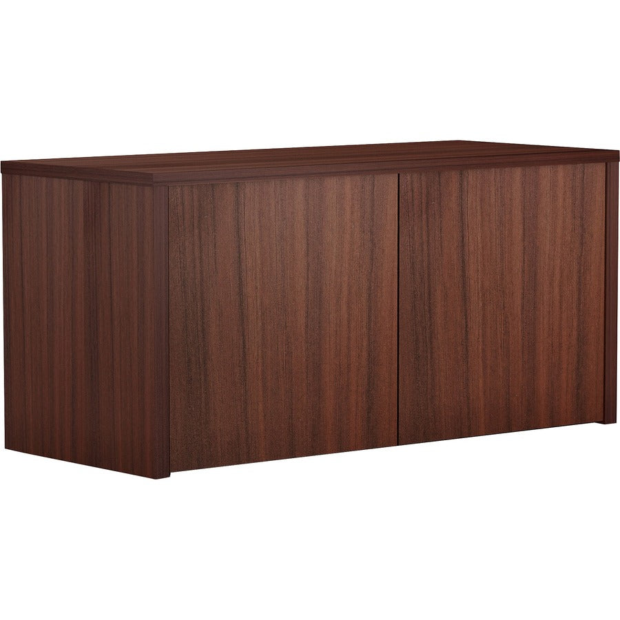 Lorell Essentials Series Wall-Mount Hutch - 36" x 15"17" , 1" Bottom Panel, 1" Side Panel, 0.6" Back Panel - Band Edge - Material: Laminate - Finish: Espresso Laminate