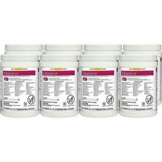 Dispatch Hospital Cleaner Disinfectant Towels with Bleach - Ready-To-Use - 32 oz (2 lb) - 8" Length x 6.75" Width - 150 / Canister - 8 / Carton - White