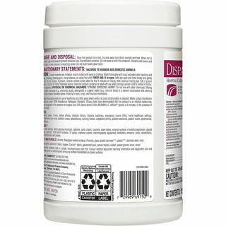 Dispatch Hospital Cleaner Disinfectant Towels with Bleach - Ready-To-Use - 32 oz (2 lb) - 8" Length x 6.75" Width - 150 / Canister - 8 / Carton - White