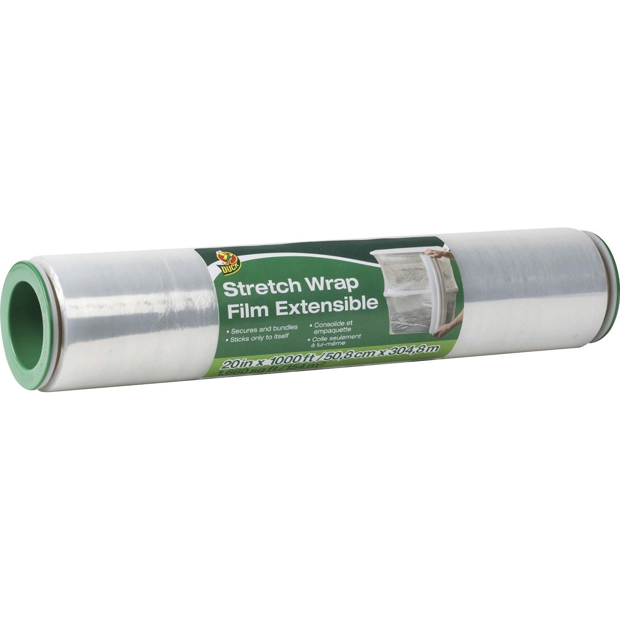 duck-extensible-stretch-wrap-film-20-width-x-1000-ft-length-non-adhesive-durable-handle-self-stick-plastic-film-clear-1each_duc285850 - 1