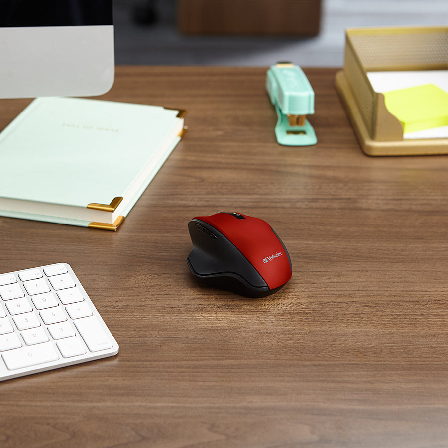 verbatim-silent-ergonomic-wireless-blue-led-mouse-red-blue-led-optical-wireless-radio-frequency-240-ghz-red-1-pack-usb-1600-dpi-6-buttons_ver70243 - 4