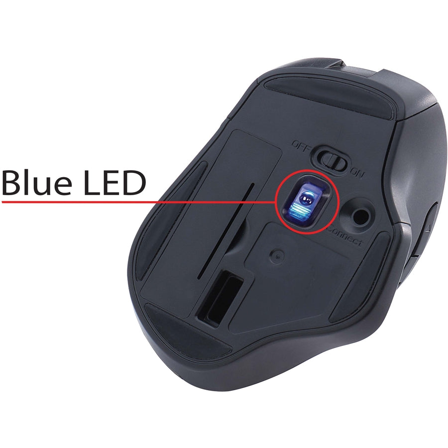 Verbatim Silent Ergonomic Wireless Blue LED Mouse - Dark Teal - Blue LED/Optical - Wireless - Radio Frequency - 2.40 GHz - Dark Teal - 1 Pack - USB - 1600 dpi - 6 Button(s)