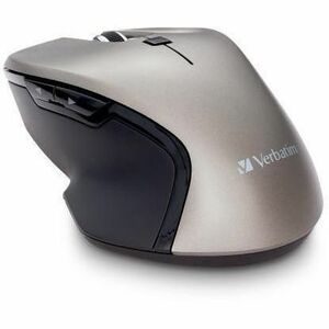 Verbatim USB-C Wireless Blue LED Mouse - Graphite - Blue LED/Optical - Wireless - Radio Frequency - 2.40 GHz - Graphite - 1 Pack - USB Type C - 1600 dpi - 6 Button(s)