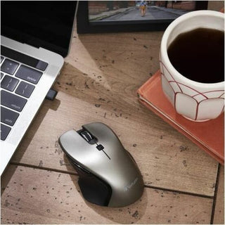 Verbatim USB-C Wireless Blue LED Mouse - Graphite - Blue LED/Optical - Wireless - Radio Frequency - 2.40 GHz - Graphite - 1 Pack - USB Type C - 1600 dpi - 6 Button(s)