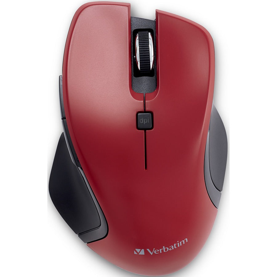 verbatim-usb-c-wireless-blue-led-mouse-red-blue-led-optical-wireless-radio-frequency-240-ghz-red-1-pack-usb-type-c-1600-dpi-6-buttons_ver70246 - 2