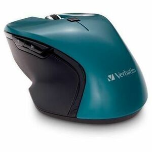 Verbatim USB-C Wireless Blue LED Mouse - Teal - Blue LED/Optical - Wireless - Radio Frequency - 2.40 GHz - Teal - 1 Pack - USB Type C - 1600 dpi - 6 Button(s)