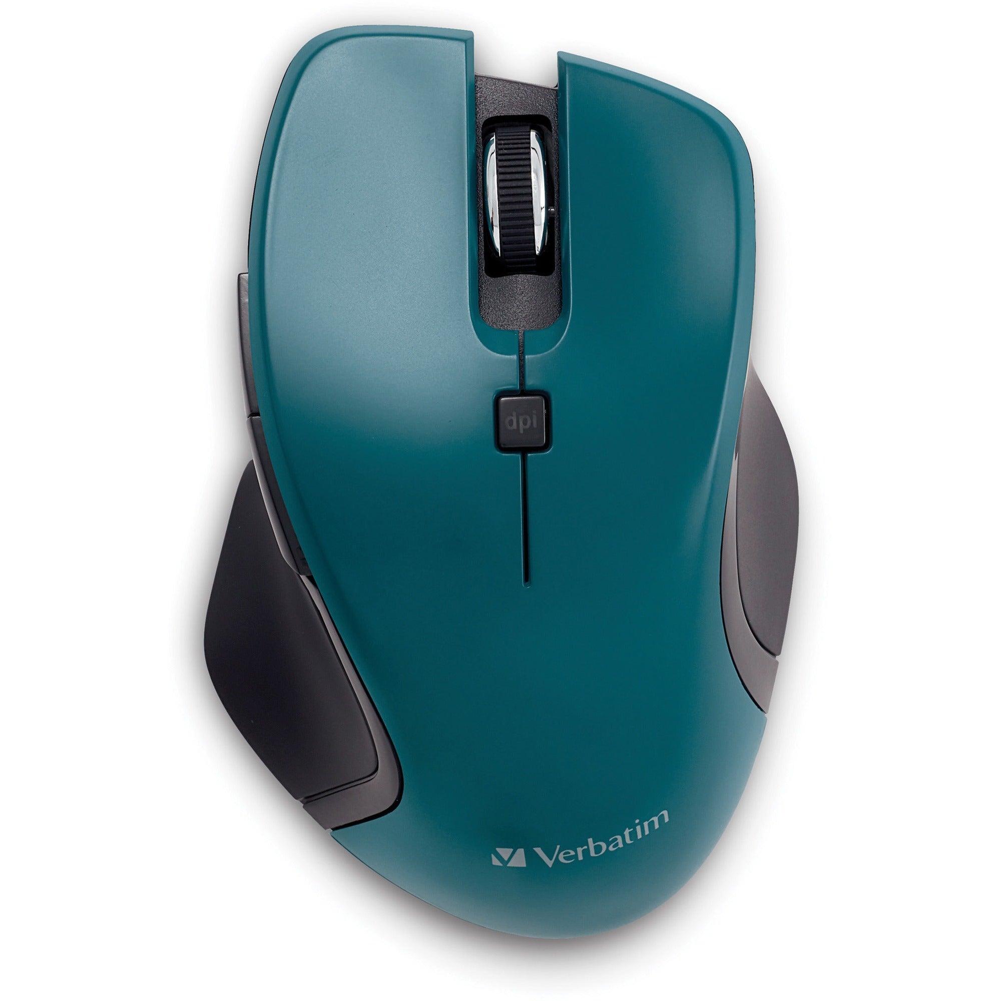 verbatim-usb-c-wireless-blue-led-mouse-teal-blue-led-optical-wireless-radio-frequency-240-ghz-teal-1-pack-usb-type-c-1600-dpi-6-buttons_ver70247 - 1