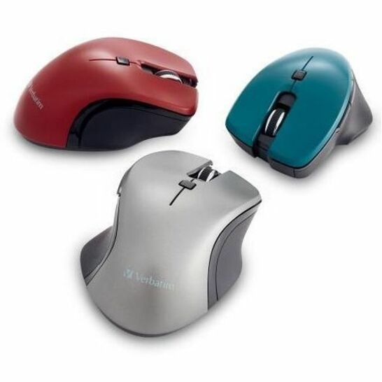 Verbatim USB-C Wireless Blue LED Mouse - Teal - Blue LED/Optical - Wireless - Radio Frequency - 2.40 GHz - Teal - 1 Pack - USB Type C - 1600 dpi - 6 Button(s)