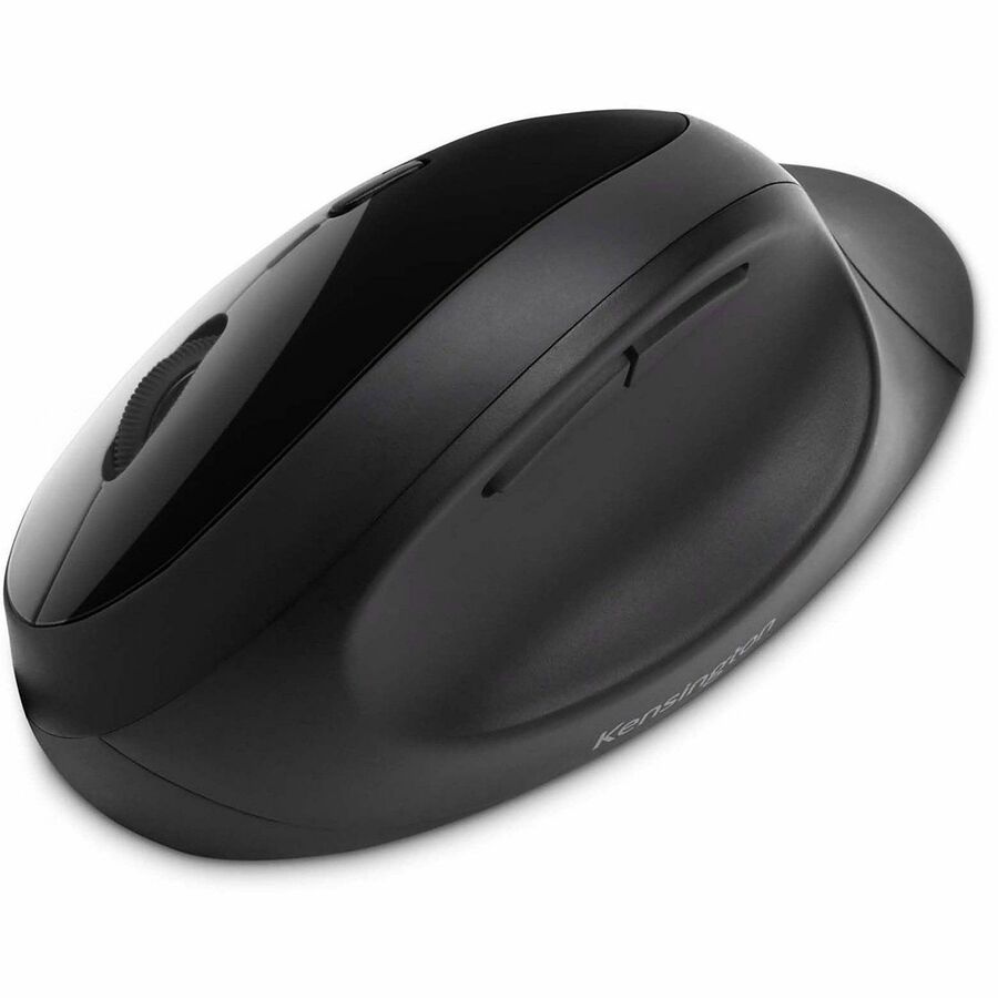 Kensington Pro Fit Ergo Wireless Mouse - Wireless - Bluetooth/Radio Frequency - 2.40 GHz - Black - 1 Pack - USB - 1600 dpi - 5 Button(s)