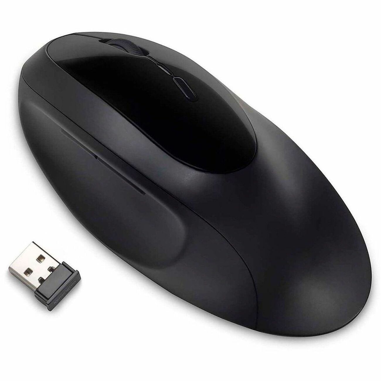 Kensington Pro Fit Ergo Wireless Mouse - Wireless - Bluetooth/Radio Frequency - 2.40 GHz - Black - 1 Pack - USB - 1600 dpi - 5 Button(s)