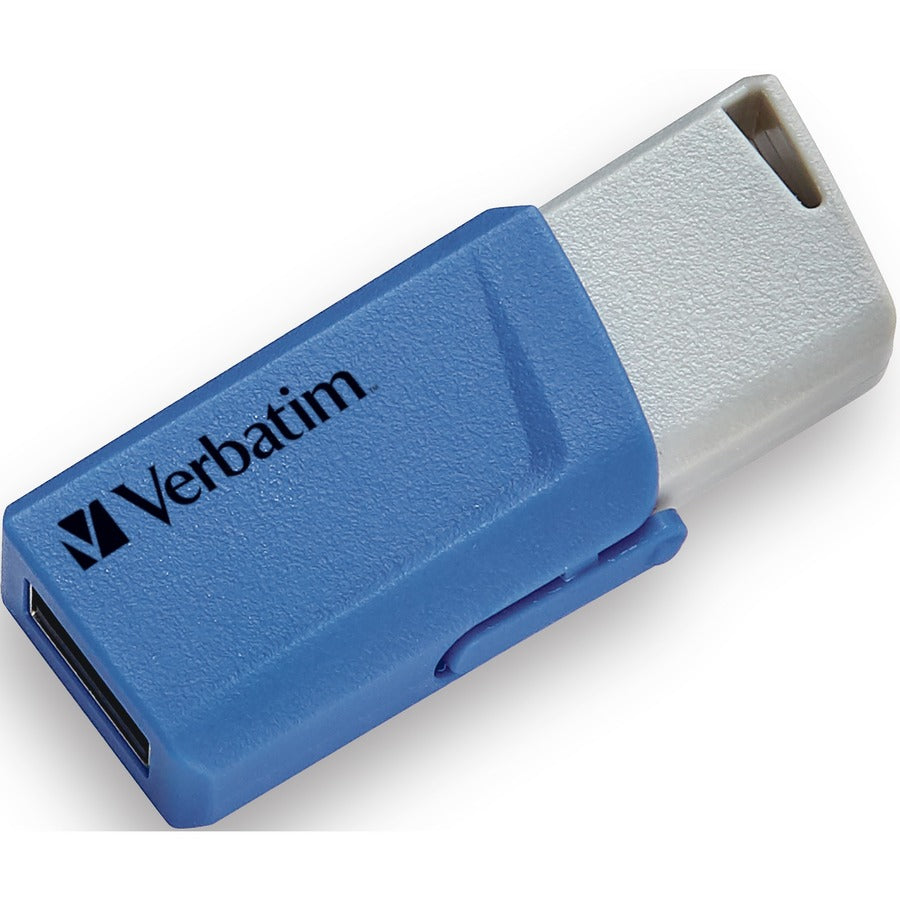 Verbatim 16GB Store 'n' Click USB Flash Drive - 16 GB - USB - Blue, Yellow - Lifetime Warranty - 2 / Pack