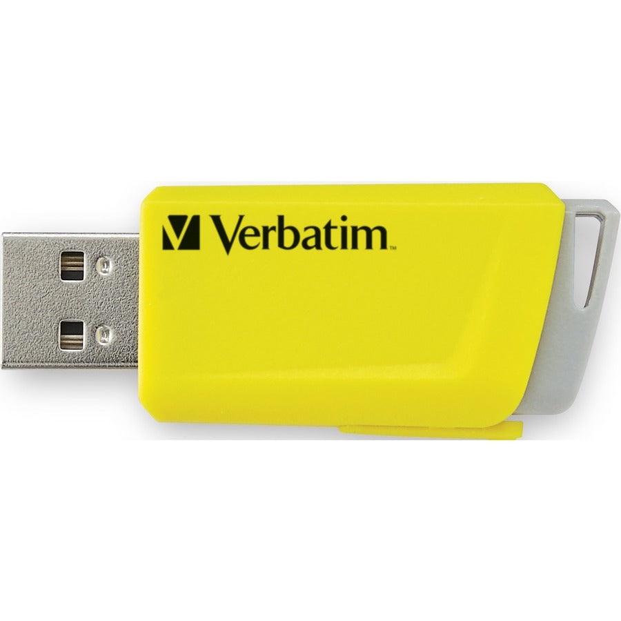 Verbatim 16GB Store 'n' Click USB Flash Drive - 16 GB - USB - Blue, Yellow - Lifetime Warranty - 2 / Pack