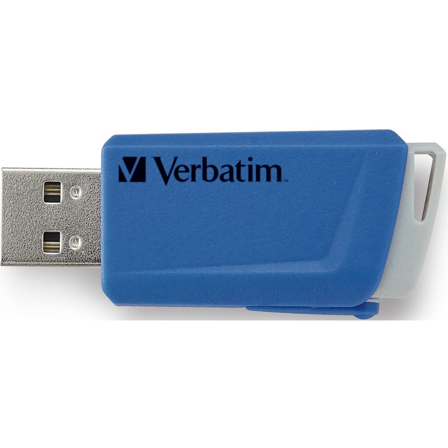 Verbatim 16GB Store 'n' Click USB Flash Drive - 16 GB - USB - Blue, Yellow - Lifetime Warranty - 2 / Pack