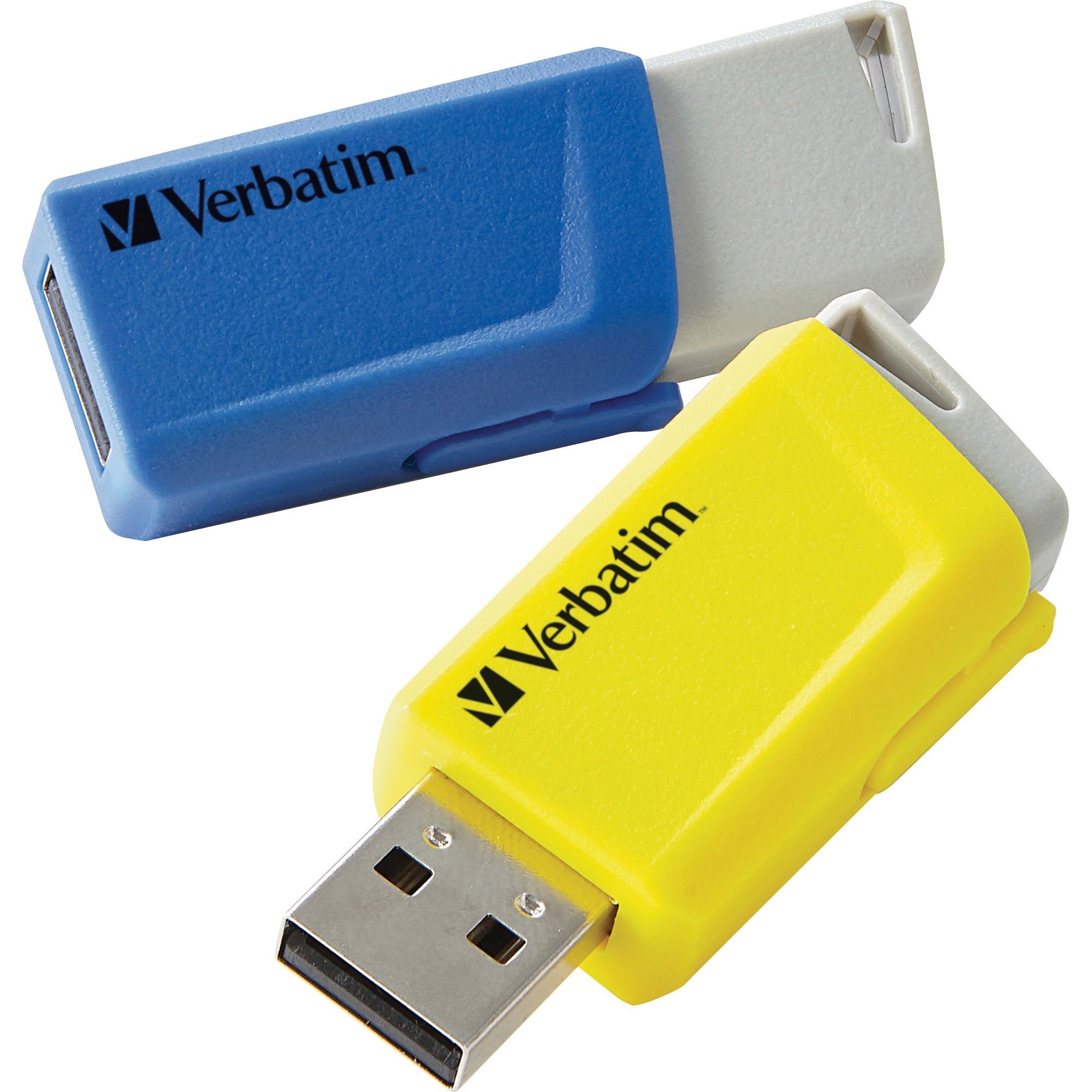 verbatim-16gb-store-n-click-usb-flash-drive-16-gb-usb-blue-yellow-lifetime-warranty-2-pack_ver70376 - 1