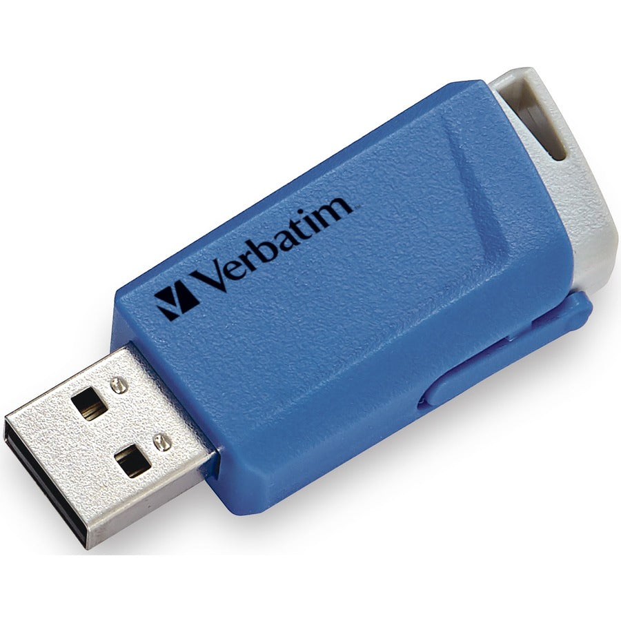 Verbatim 16GB Store 'n' Click USB Flash Drive - 16 GB - USB - Blue, Yellow - Lifetime Warranty - 2 / Pack