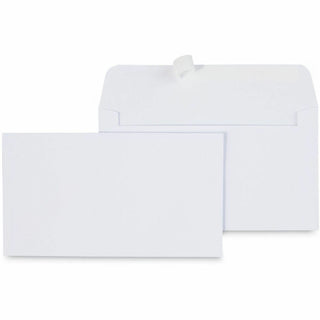Peel Seal Strip Business Envelope, #6 3/4, Square Flap, Self-Adhesive Closure, 3.63 x 6.5, White, 100/Box