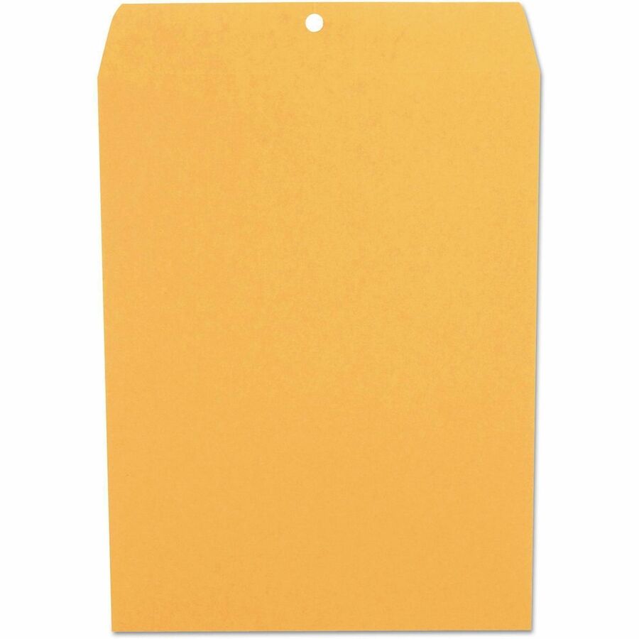 Kraft Clasp Envelope, #12 1/2, Square Flap, Clasp/Gummed Closure, 9.5 x 12.5, Brown Kraft, 100/Box