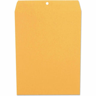 Kraft Clasp Envelope, #12 1/2, Square Flap, Clasp/Gummed Closure, 9.5 x 12.5, Brown Kraft, 100/Box