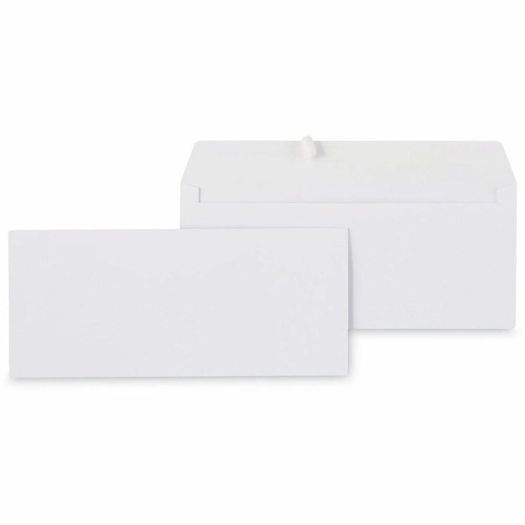 Peel Seal Strip Business Envelope, #10, Square Flap, Self-Adhesive Closure, 4.13 x 9.5, White, 100/Box